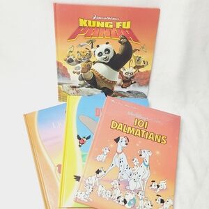 4 BOOKS:  3 DISNEY( 101 DALMATIANS,  LION KING, DUMBO) and KUNG FU PANDA